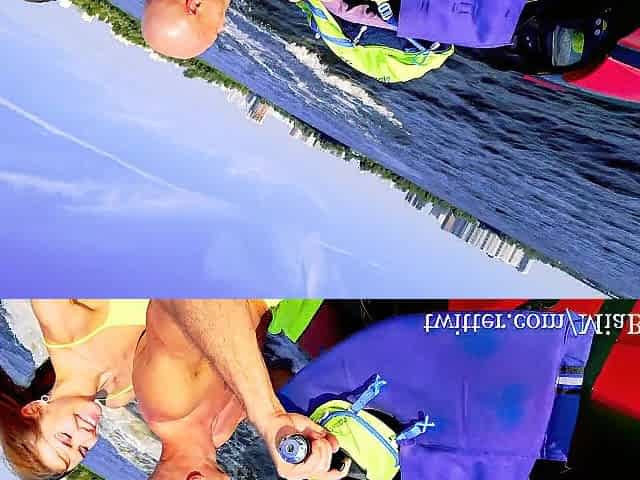 Public anal ride on the jet ski in the town midst two. Mia Bandini