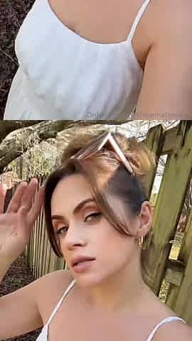 Anna topless smoke