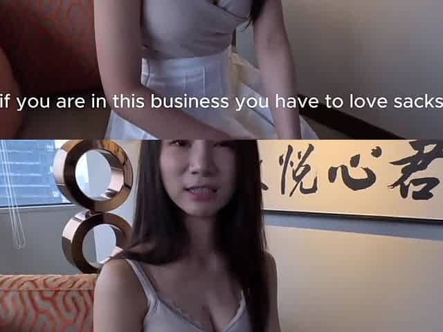 Shy Asian Cashier and Tall Guy Hook Up in Hotel POV Scene