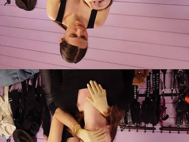 Clothing Ripping Off - Cut the Suit - Lesbo Kinky Play (Arya Grander & Mastix Priest)
