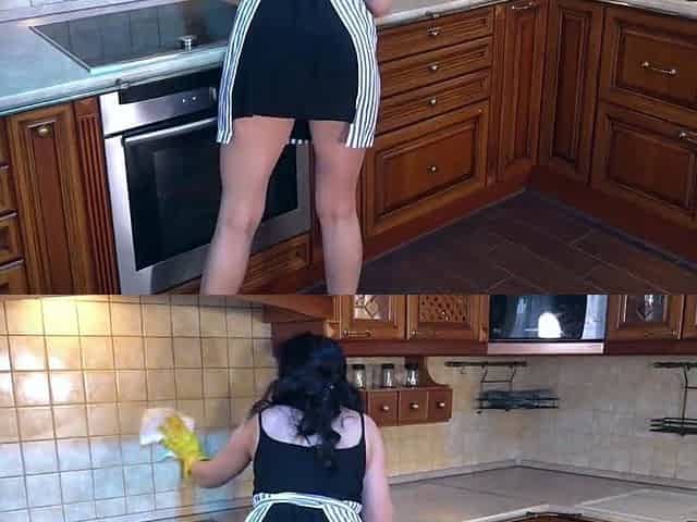 Step-Son Caught and Seduced by Busty Brunette Stepmom