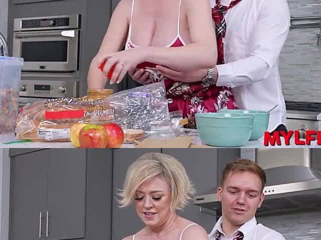 Flex Mamma and Stepsis with the Brat Hunk - SFW