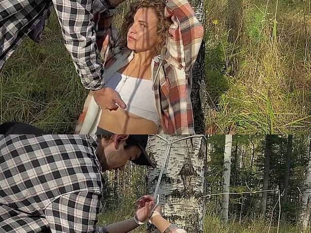 Sex in a warm autumn forest