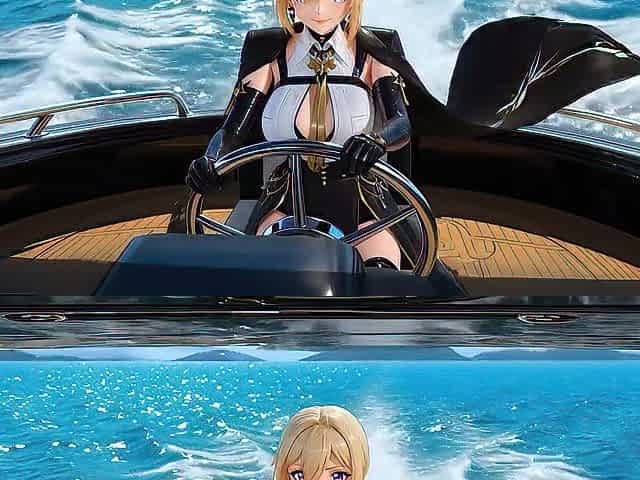 4 Zenless Zone Zero Whores Crash the Captain's Yacht and Entreat Forgiveness on an Island - AI GENERATED
