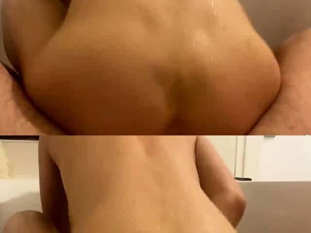 Amateur Couple's Steamy Creampie Sex in the Bathroom Tub
