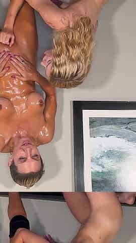Anna Vs Lora Oiled Lesbian Sex Fight