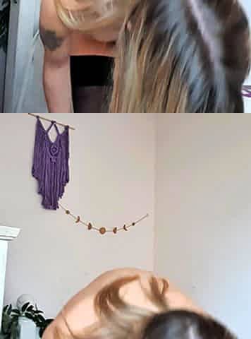 blonde teen pregnant girl has her pussy masturbated