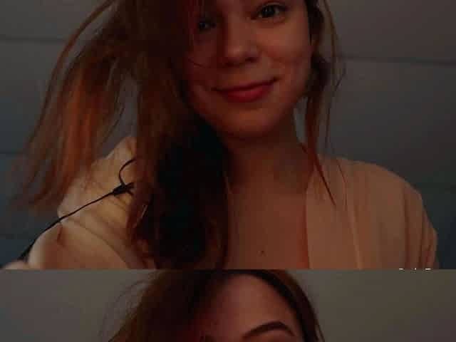Cute curly brunette solo webcam masturbation