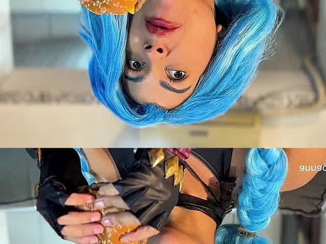 Jinx Cosplay Eating Fetish - Belly Sounds and Burps