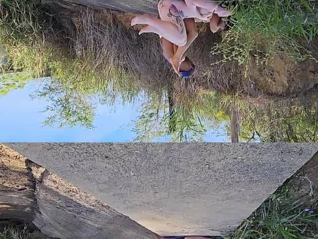 IN A DESERT RIVER MY ALLY AND I GAVE A DARING TO A STRANGER AND THIS GUY ENDED UP GETTING A HARD DONG