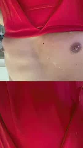 I'm using hormones, and lots of milk is gushing from my melons