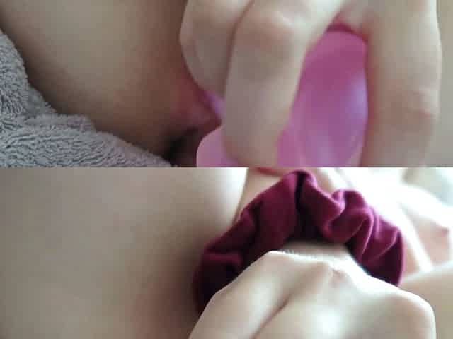 Busty amateur teen girl toying her pussy on webcam