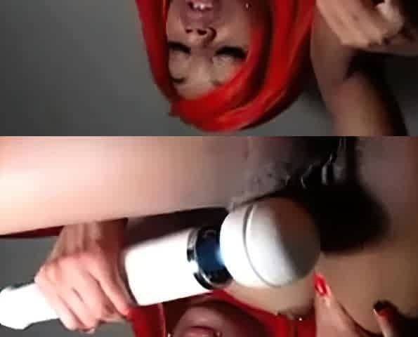 Ebony Redhead Masturbates to Orgasm on Webcam