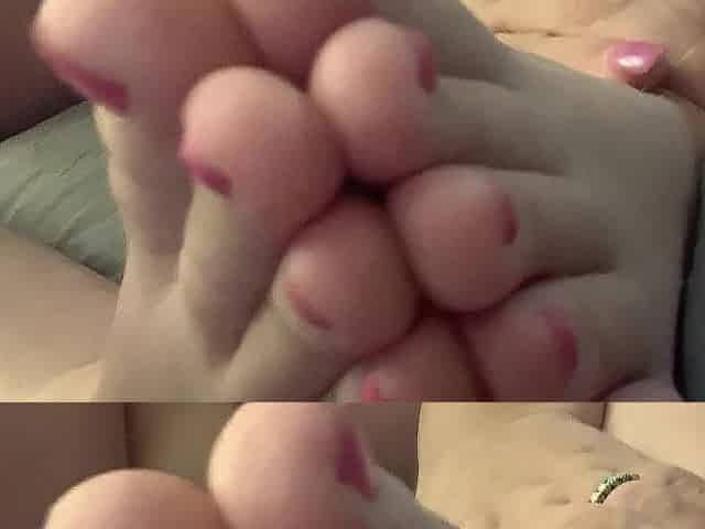 Can I suck my own toes? Flawless pink pedicured feet