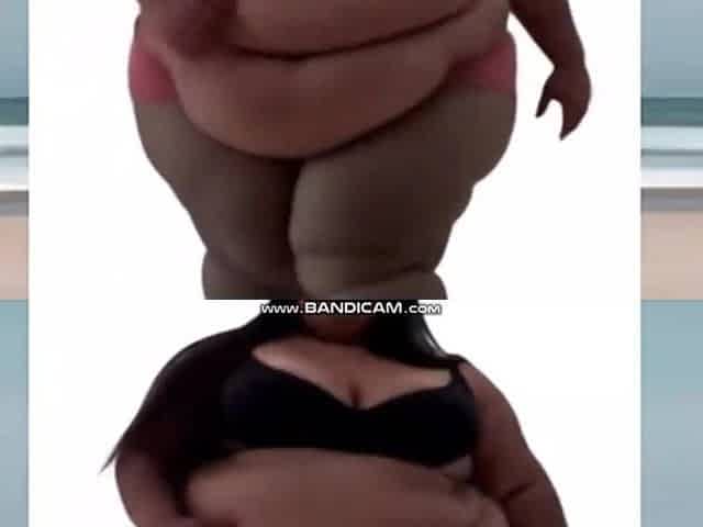 BIGGEST Breasty Ebony USBBW Woman is also bulky to touch her toes (Solo, AI-Generated, VB12a)