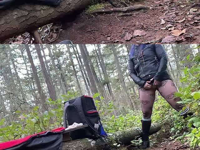 Sexy mother I'd like to fuck dogging Dude on forest trail