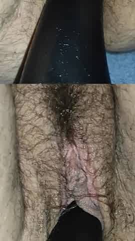 With Black Thick Dildo the Cunt Worked