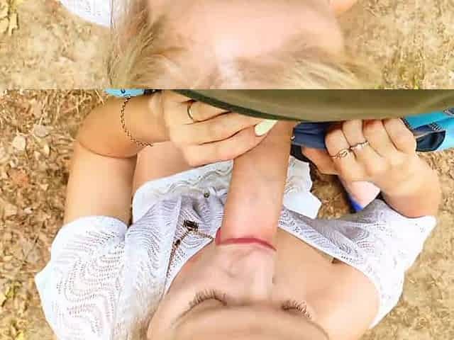 Fucking uber-cute tart MILF drilled on the woods path while on vacation - jizz flowing, cheating milf!
