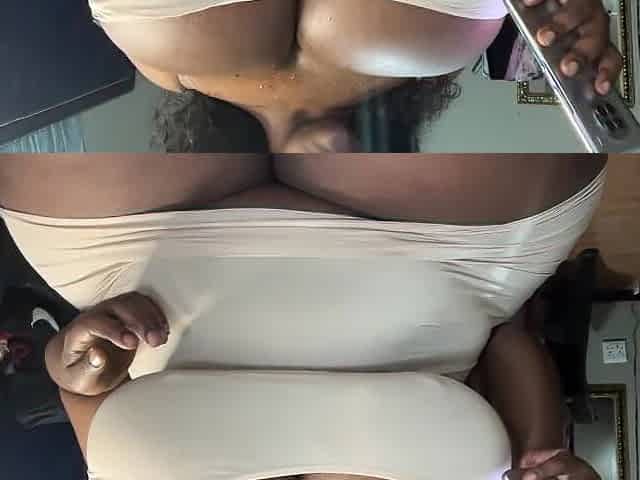 Ebony SSBBW Getting Vibrator Tased and Clapping Big Booty