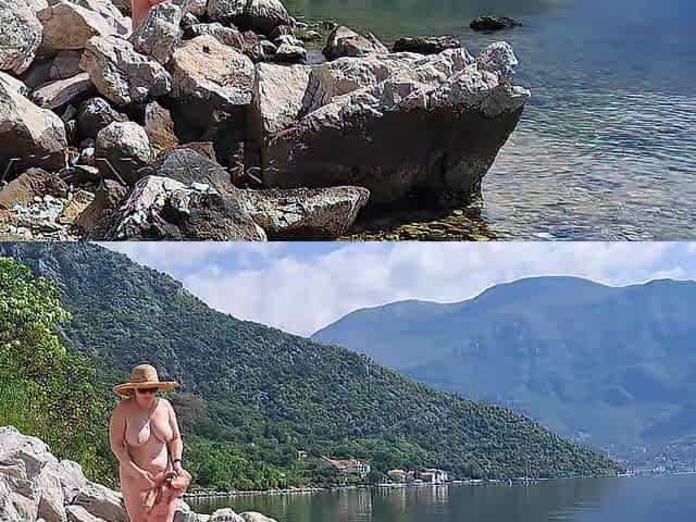 In nature's garb Nudist Gal on a Wild Beach in Montenegro. Full episode link in bio