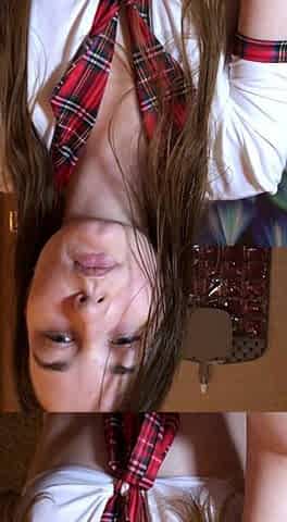 Amateur brunette Michelle with small tit