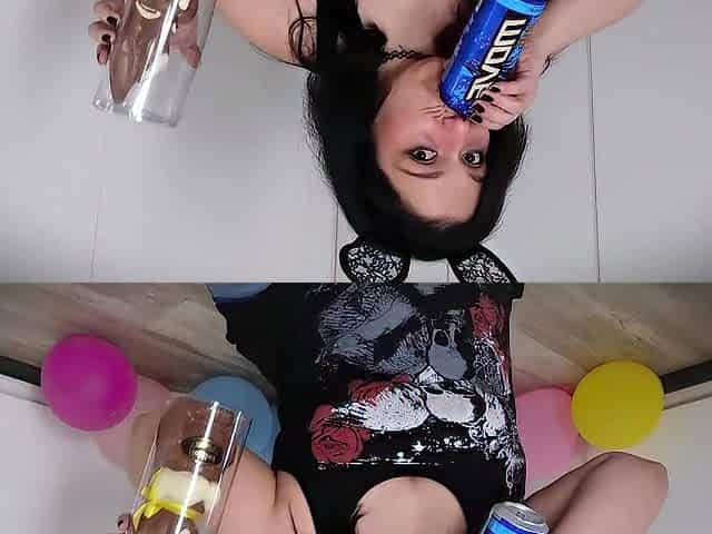 Cute Emo Gal Easter POV ASMR - Chocolate Bunny, Burps & Stomach Bloat