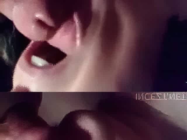 Mother lovingly slurps and swallows his cum