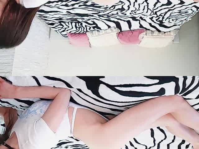 Student wench in a white bodysuit sucked wang and passionately side drilled in her constricted hirsute cunt