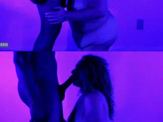 Lucky Gurl Kween Bunny B - Hardcore Fucking a BBC in Neon Lights