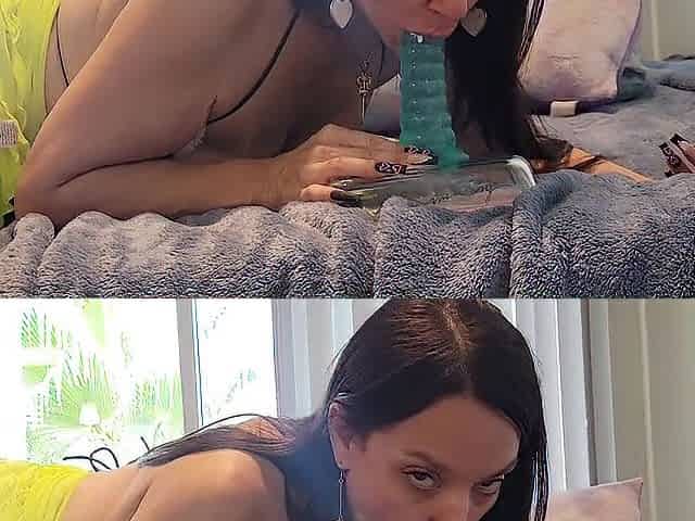 Cool Booty Giggles As It Rides Vibrator With Creamy Vagina