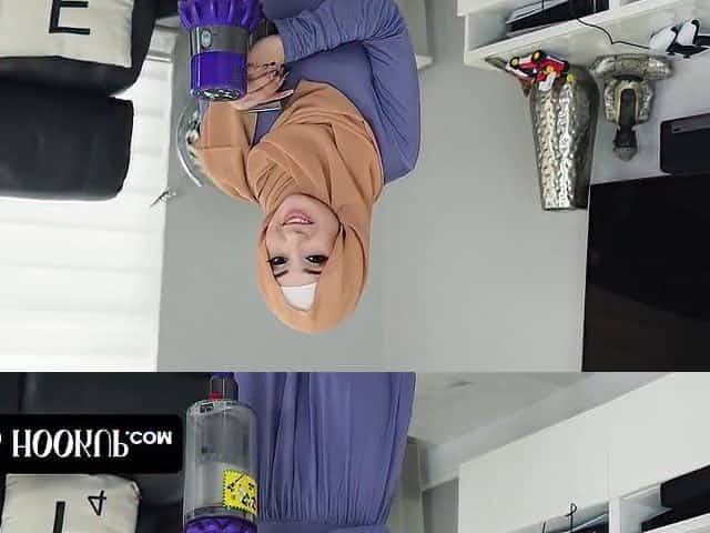 Lucky Stud Sticks His Huge Hard Cock Into Hos Mischievous Arab Maids Mouth And Pussy