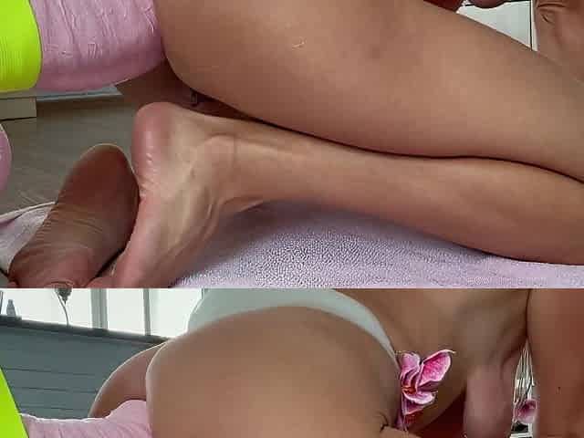 stretched anal Nikolettas enjoying a large vibrator