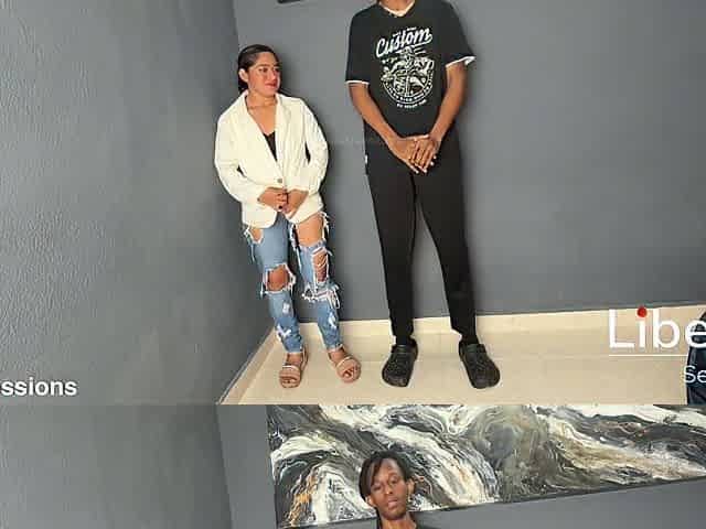 Small cutie and her 1st experience with a ebony wang