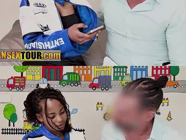 Afro teen Bouji Titties coarse twat banging with large knob white stranger