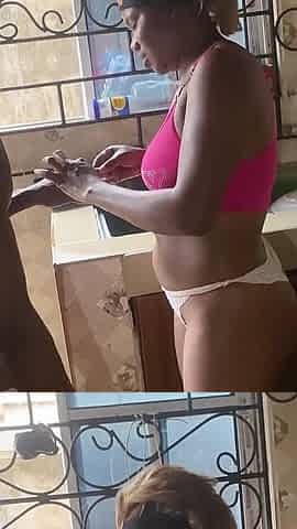 My Stepdad Sexy Wife in the Kitchen and a Hot Bikini