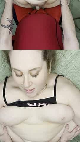 BREASTY CORPULENT BRUNETTE HAIR WITH BLUE EYES GETS BRED WITH A PULLOUT SPUNK FOUNTAIN