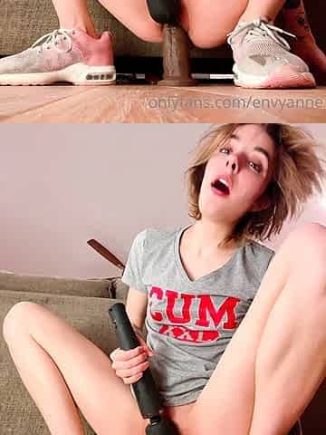 Horny amateur web cam teen girl takes a toy deep inside