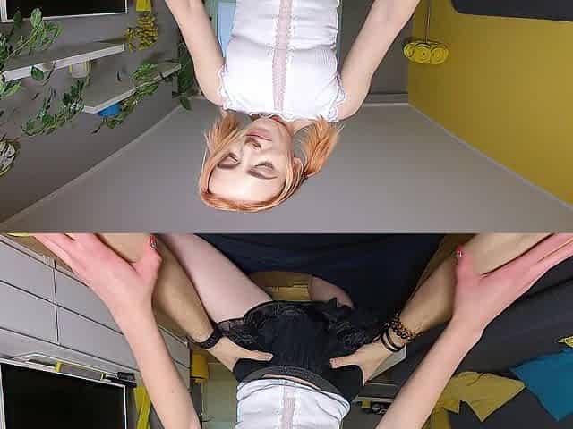 Thumbelina sexy redhead lapdance vr180