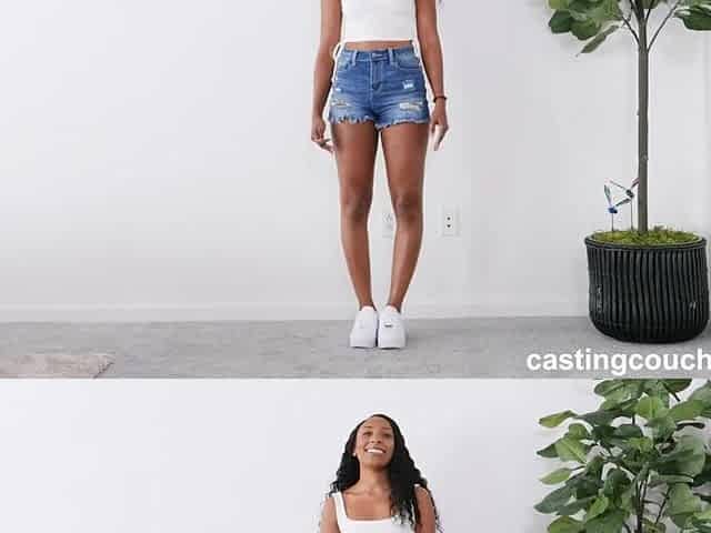 Questioning Black Beauty With Fine Bubble Booty, Casting Clip