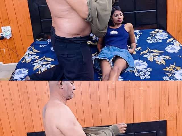Indian Asian Desi Virgin Teenager Employee Fucking with Old Man