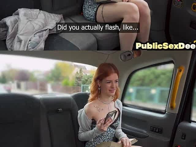 Public ginger goddess gets doggystyled