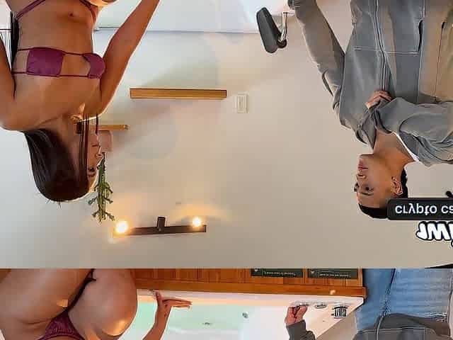 Concupiscent brunette hair beauty tricks hotel receptionist into screwing her - Daniela Andrea & MaxxBetancur