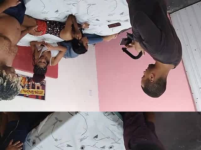 Part - 01 Behind the scenes of recording, Leo ogro putting it solely in Jasmine Santanna's butt.