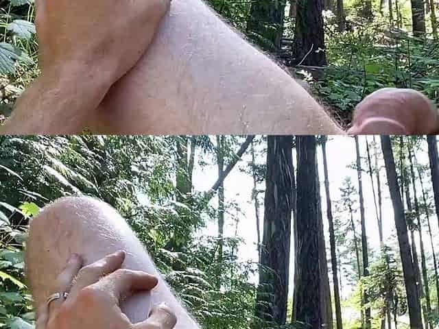 Hot outdoor blowjob and handjob with busty asian