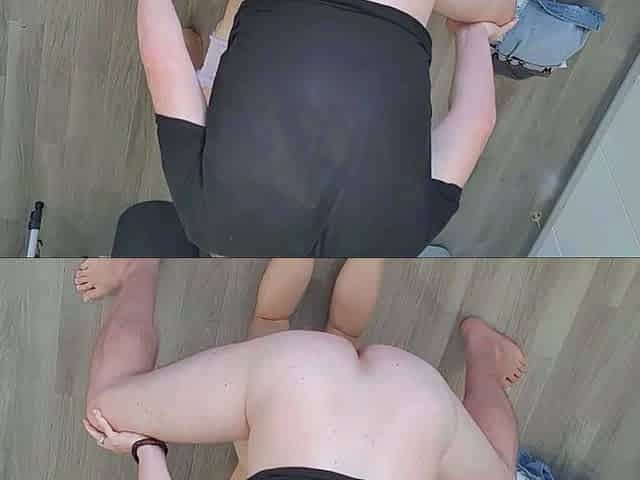 Cute amateur blowjob face cum on cam