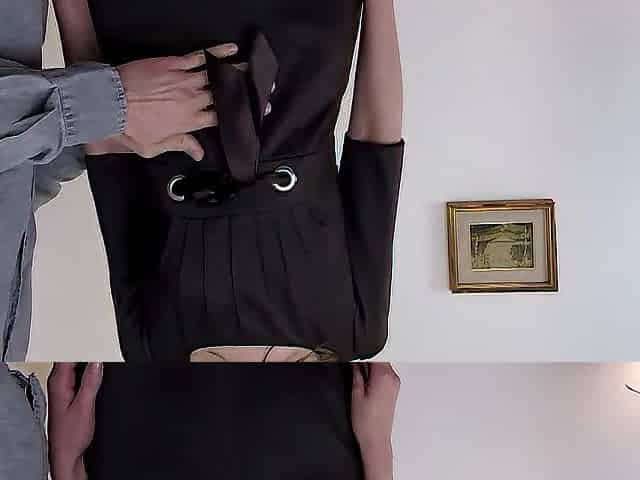 At the therapist, cum on the butt whilst spouse is blindfolded