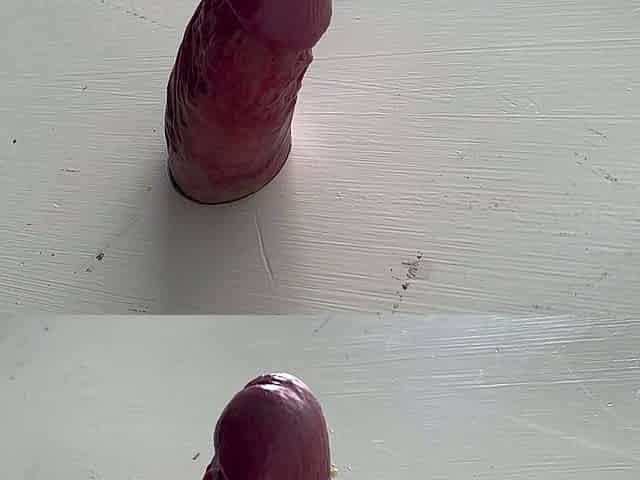 HUGE CUMSHOT under the MILKING TABLE - MissTease
