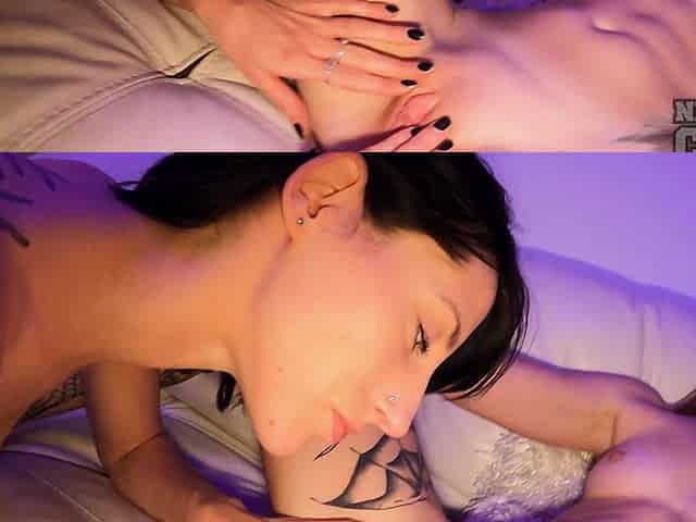 Lesbian 69 White Couch