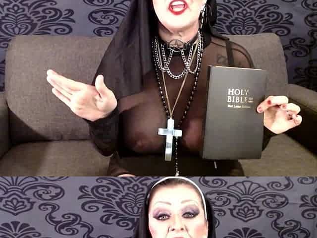 Blasphemy Satanic Nun JOI Your Own Cum Eating Instructions