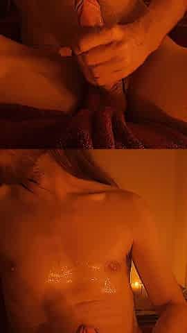Oiled up by candlelight